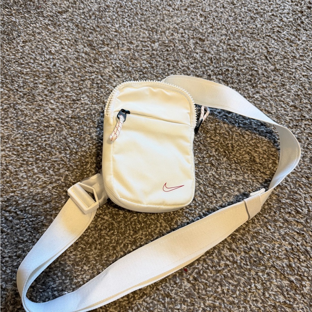 Nike white Belt Bag with Red Logo